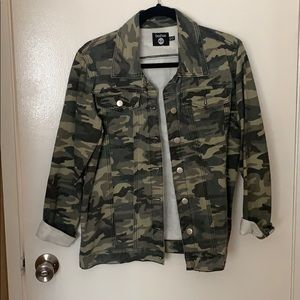 Oversize Camo Denim Jacket (fits sort of small)